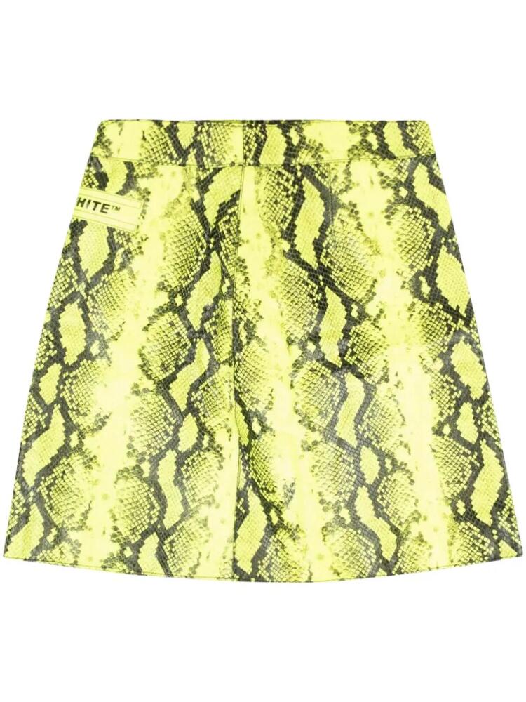 Off-White Snake Leather Mini Skirt "Yellow" Cover