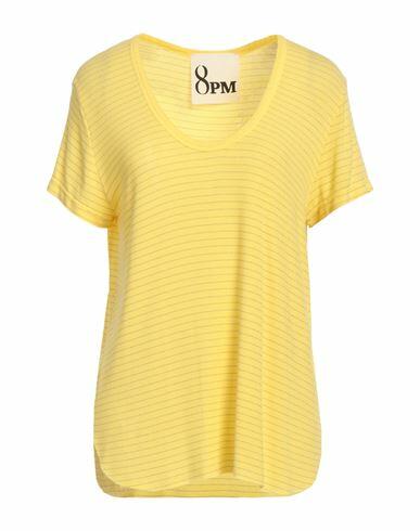 8pm Woman T-shirt Yellow Modal, Elastane, Polyester, Polyamide Cover