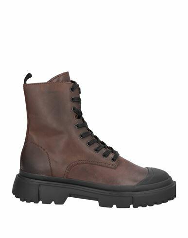 Hogan Man Ankle boots Dark brown Leather Cover