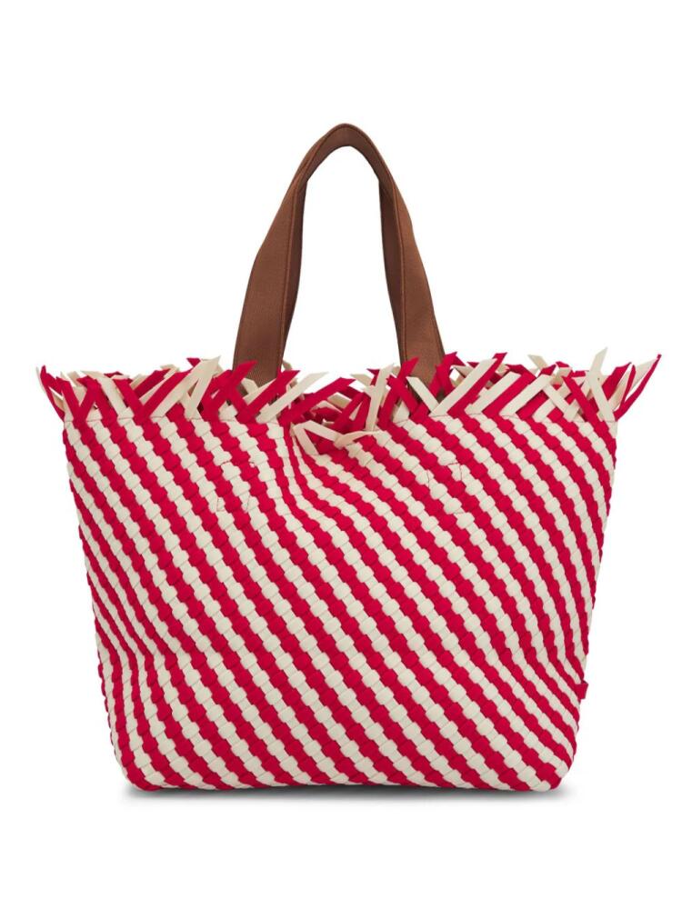 NAGHEDI medium Havana tote bag - Red Cover