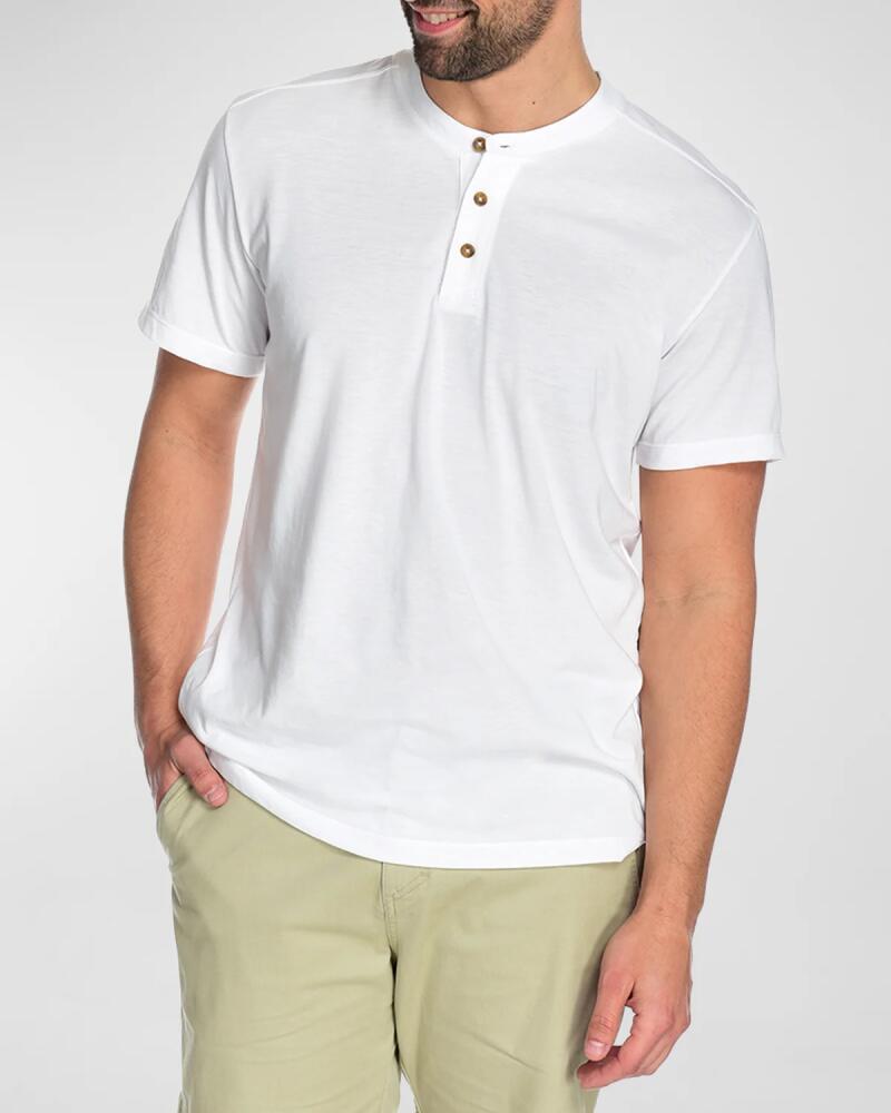 Fisher + Baker Men's Parker Short-Sleeve Henley Shirt Cover