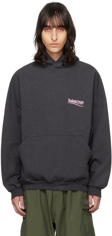 Balenciaga Gray Political Campaign Hoodie Cover