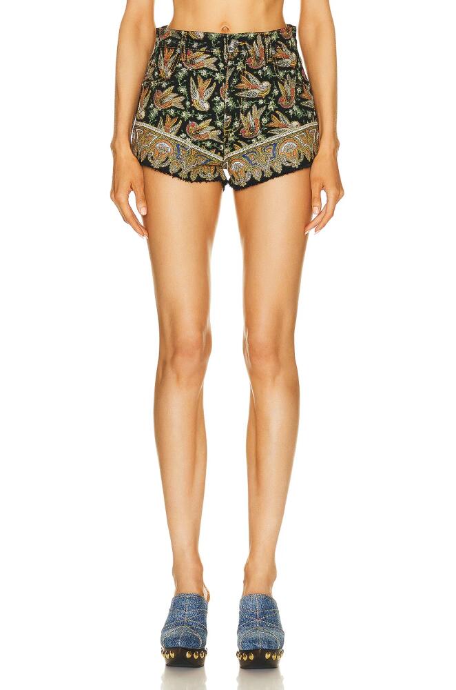 Etro Printed Short in Black Cover