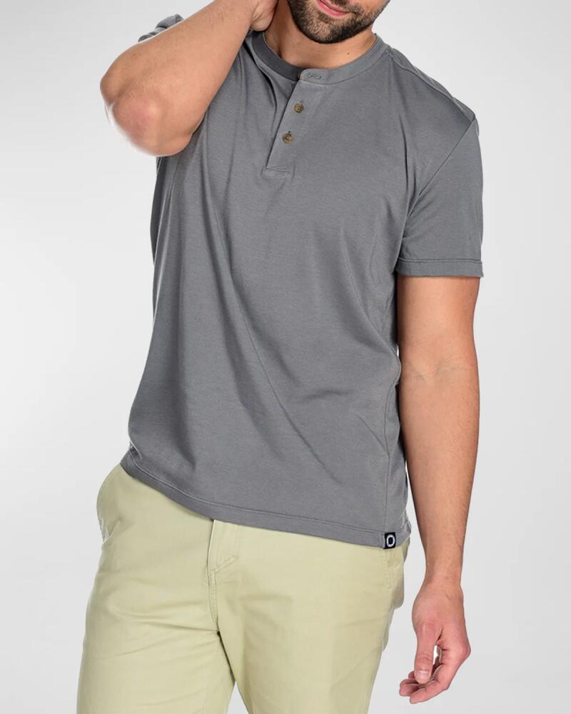 Fisher + Baker Men's Parker Short-Sleeve Henley Shirt Cover