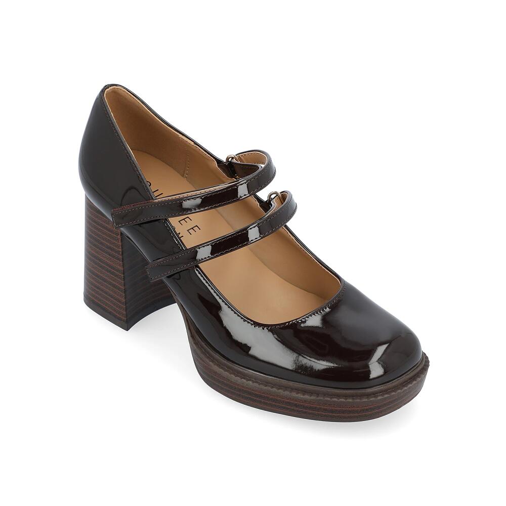 Journee Collection Shasta Platform Pump | Women's | Dark Brown Cover