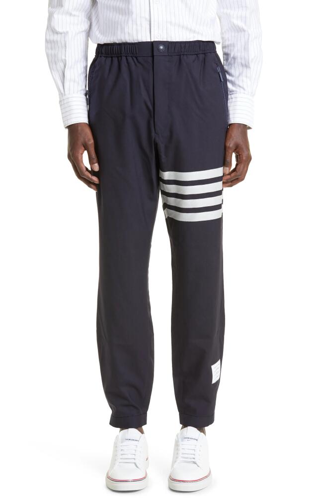 Thom Browne 4-Bar Wool Track Pants in Navy Cover