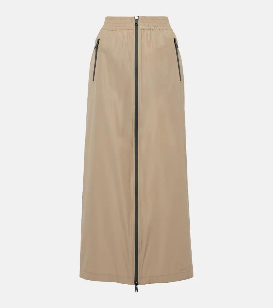 Brunello Cucinelli Zip-up taffeta maxi skirt Cover