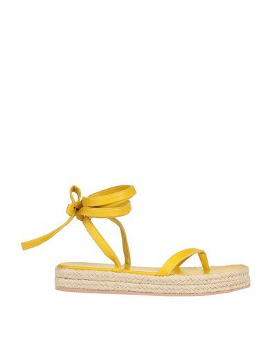 Gianvito Rossi Woman Espadrilles Yellow Soft Leather Cover