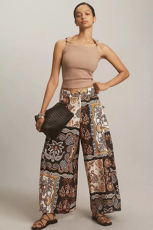 Farm Rio x Anthropologie Printed Wide-Leg Pants Cover