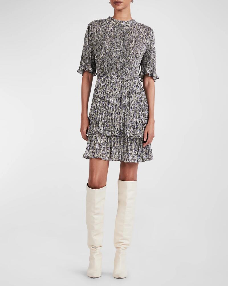 Derek Lam 10 Crosby Samantha Pleated A-Line Mini Dress Cover