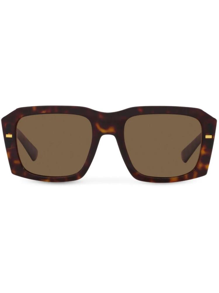 Dolce & Gabbana Eyewear tortoiseshell-effect square-frame sunglasses - Brown Cover