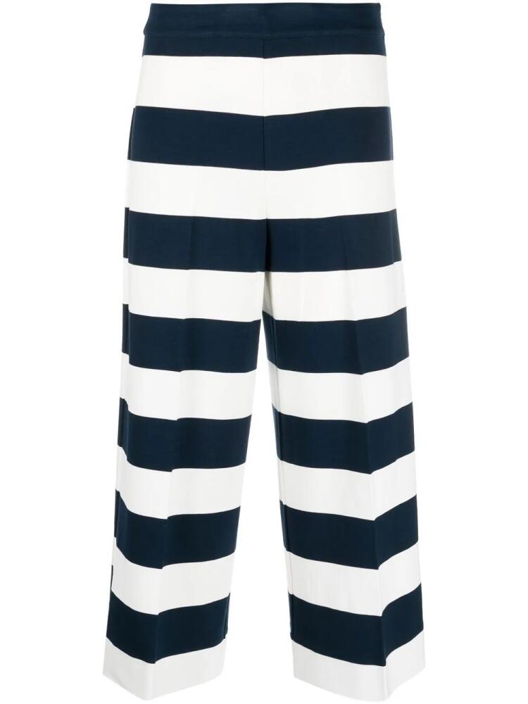 TWINSET striped cropped trousers - Blue Cover