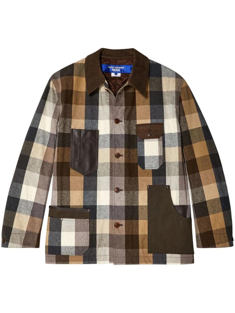 Junya Watanabe MAN checked shirt jacket - Brown Cover