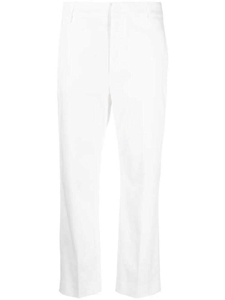 DONDUP cropped straight-leg trousers - White Cover