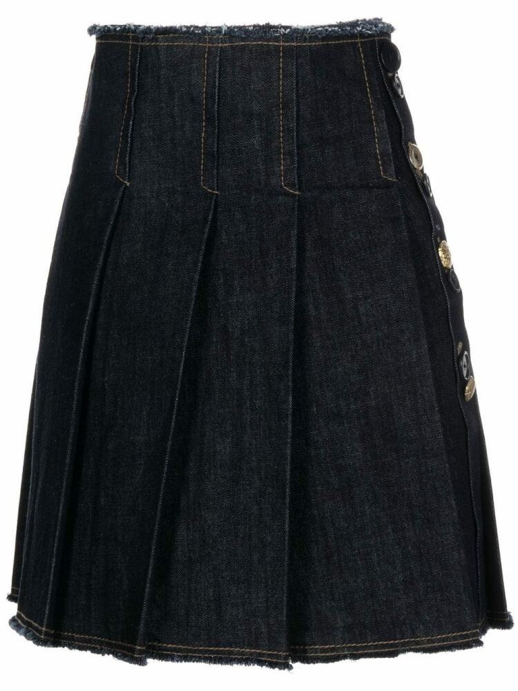 Dice Kayek high-waisted pleated skirt - Blue Cover