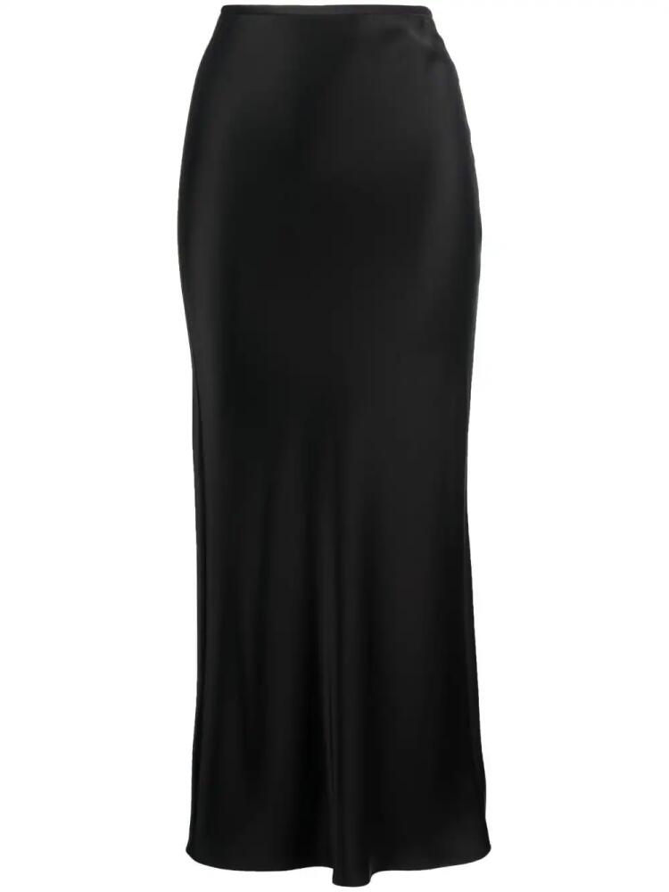 V:PM ATELIER satin-finish flared midi skirt - Black Cover