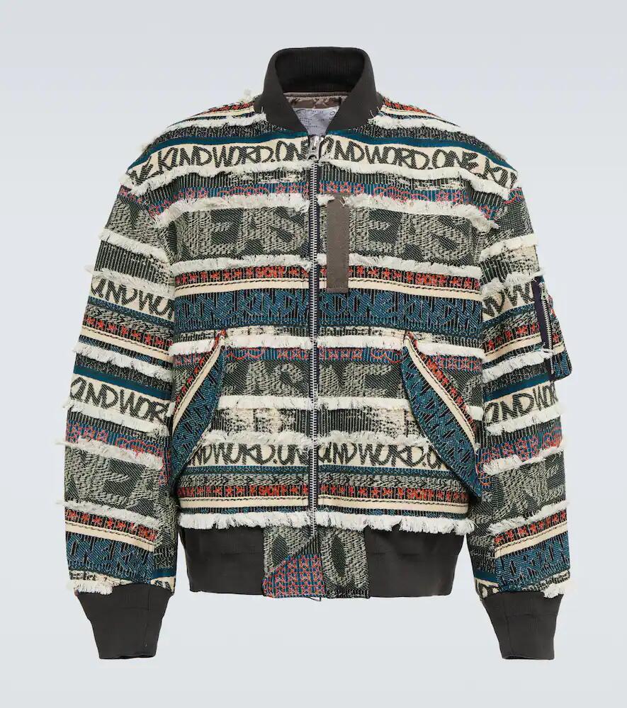 Sacai x Eric Haze jacquard bomber jacket Cover