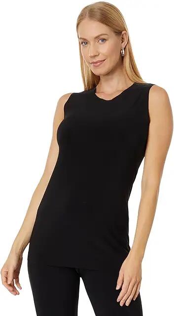 Norma Kamali Sleeveless Swing Top (Black) Women's Sleeveless Cover