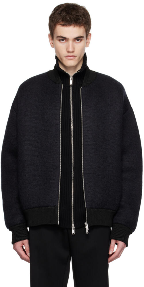 Jil Sander Black Zip Sweater Cover