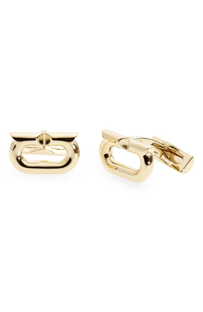 FERRAGAMO Gancio Ellipse Cuff Links in Oro Giove Cover