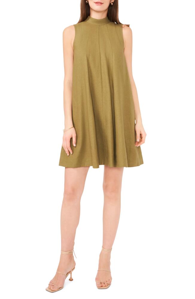 halogen(r) High Neck Trapeze Dress in Olive Drab Cover