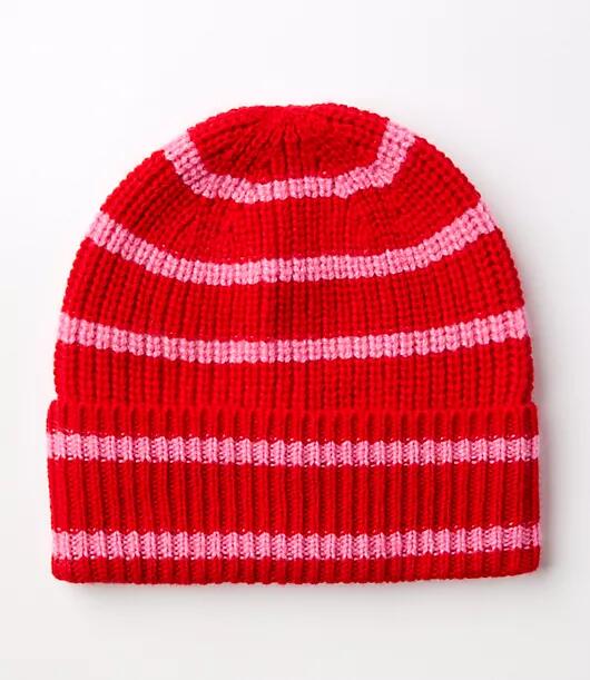 Loft Stripe Ribbed Cashmere Beanie Cover