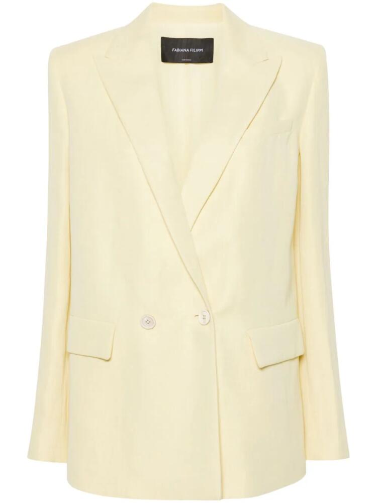 Fabiana Filippi peak-lapels double-breasted blazer - Yellow Cover