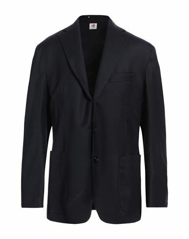 Luigi Borrelli Napoli Man Blazer Midnight blue Virgin Wool, Silk Cover