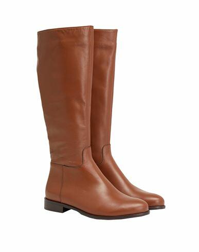 Leonardo Principi Leather Tall Boots Woman Boot Tan Calfskin Cover