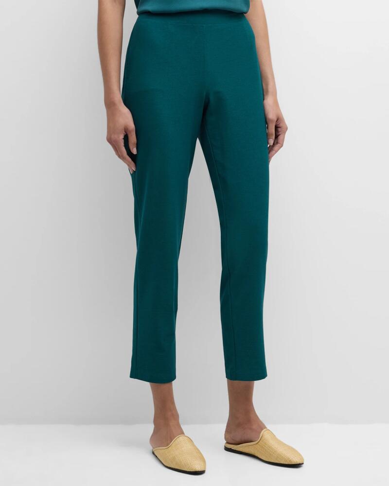 Eileen Fisher Cropped Stretch Crepe Skinny Pants Cover