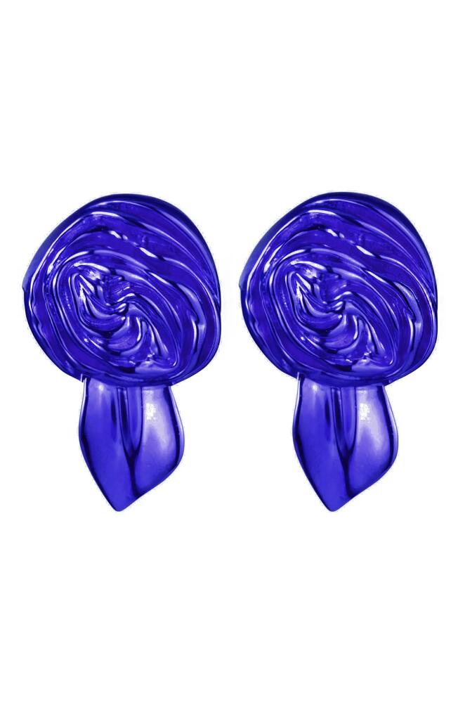 Sterling King Rosette Stud Earrings in Blue Cover