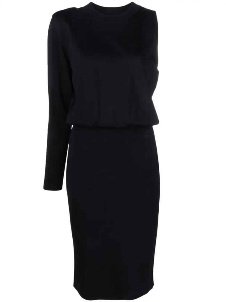 Karl Lagerfeld single-long sleeve mid dress - Black Cover