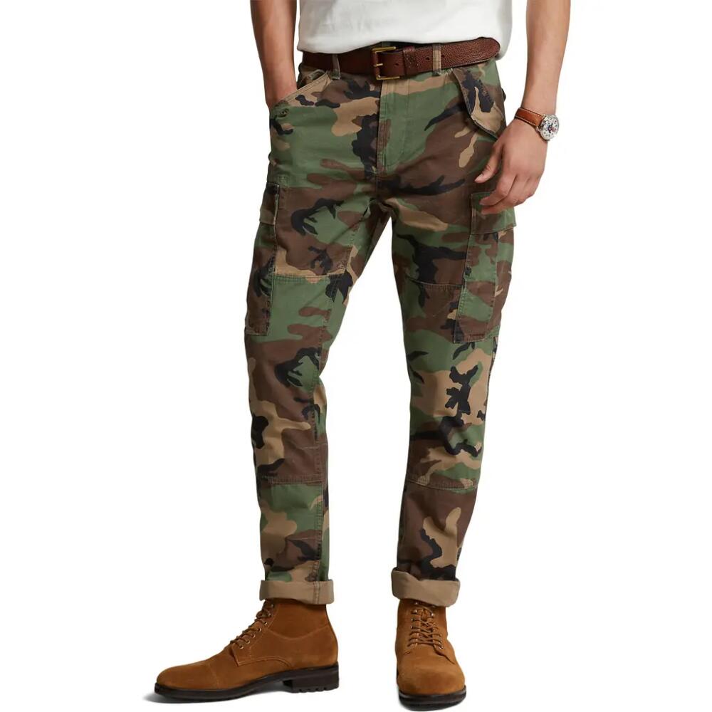 Polo Ralph Lauren Slub Canvas Cargo Pants in Surplus Camo Cover