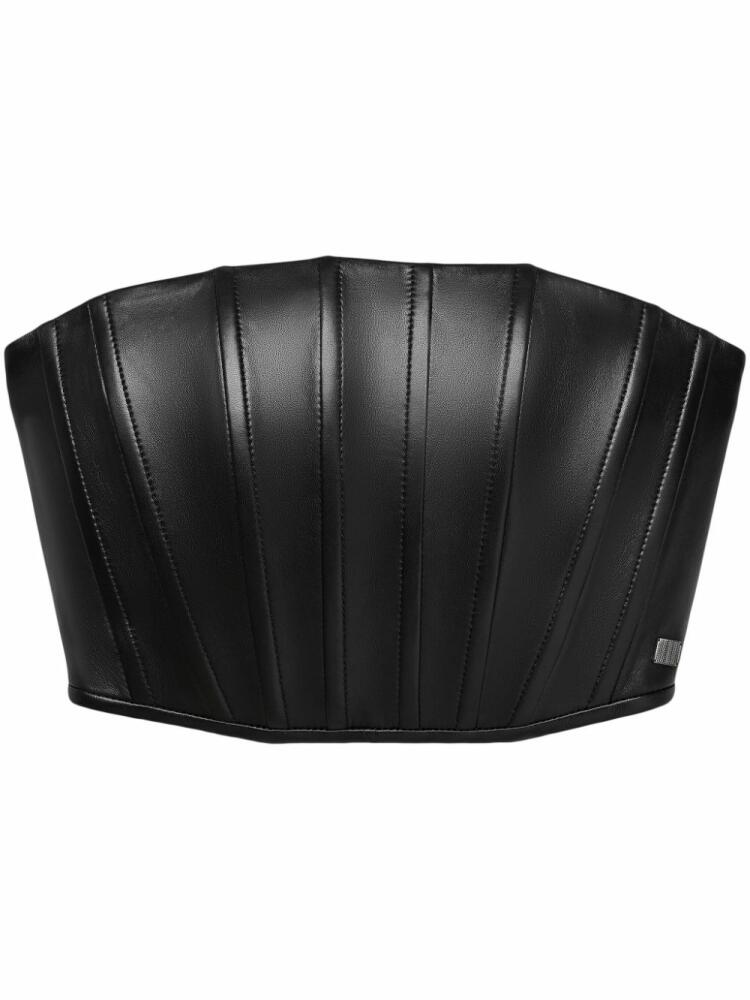 Marc Jacobs strapless leather corset top - Black Cover