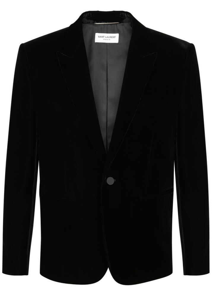 Saint Laurent Single-breasted Velvet Blazer - Black Cover