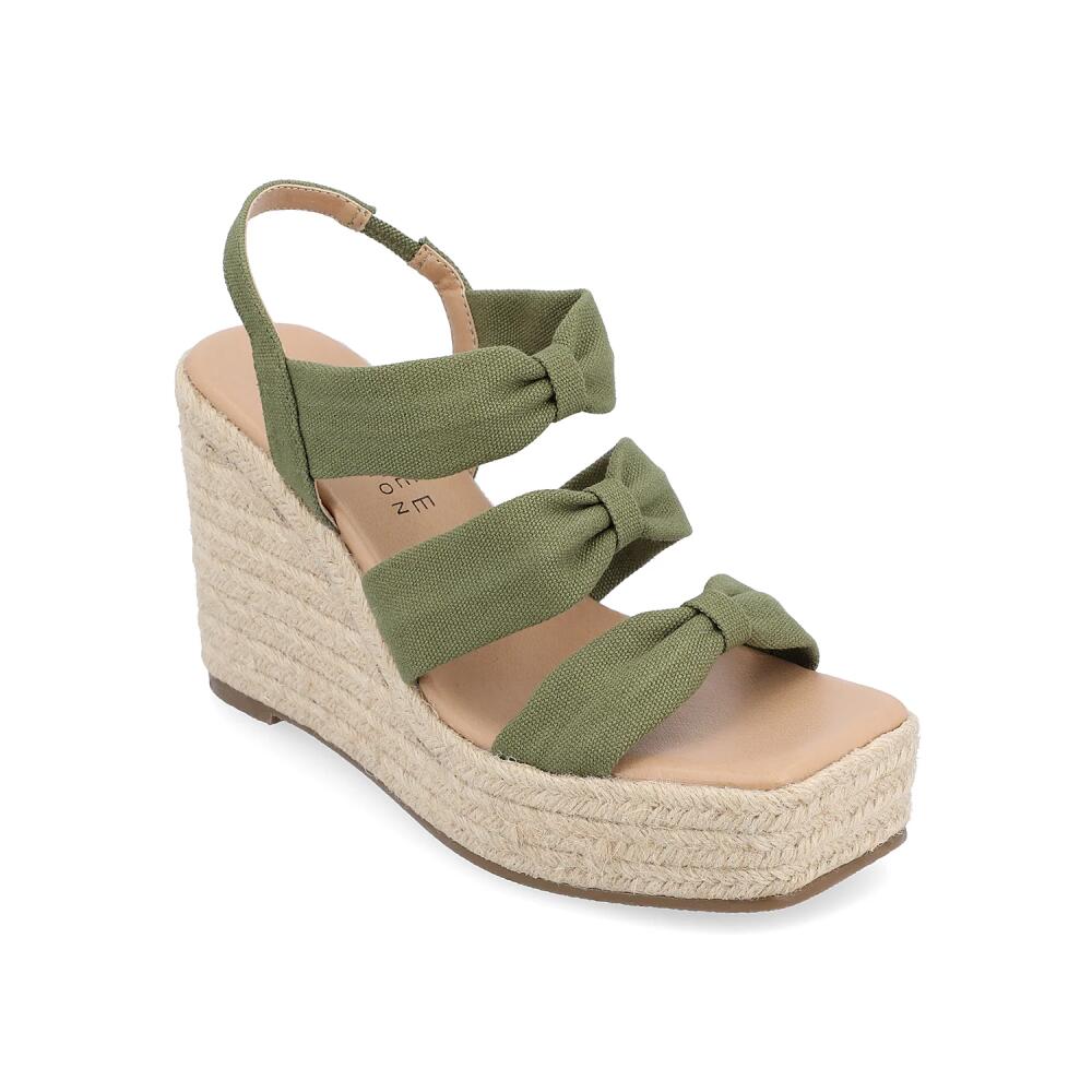 Journee Collection Santorynn Wedge Sandal | Women's | Dark Green Cover