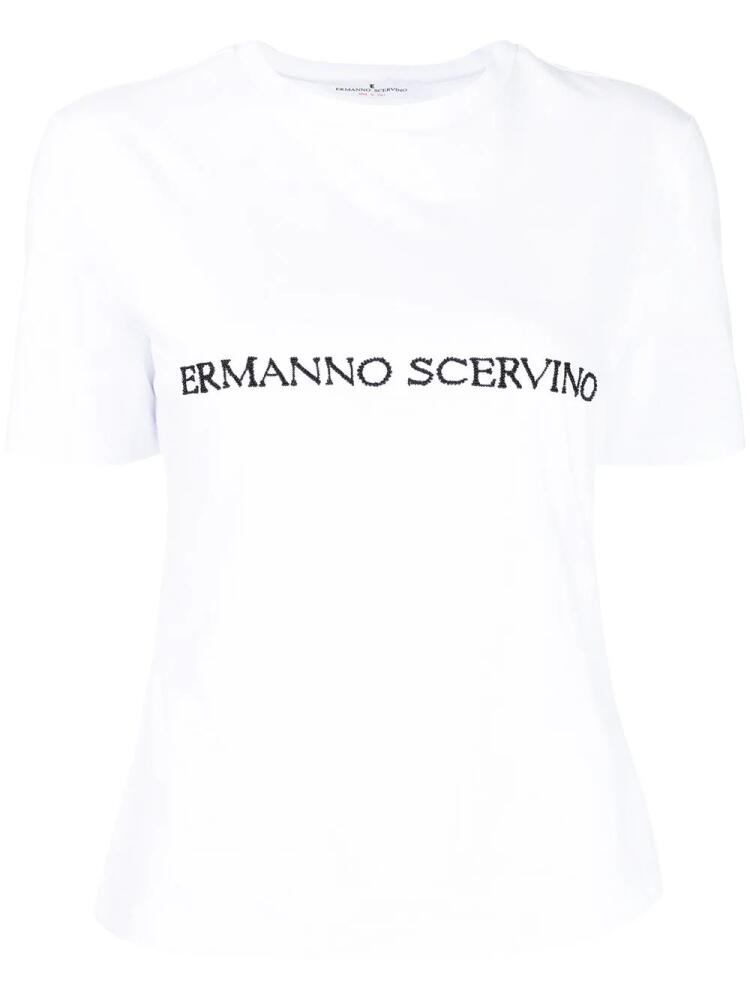 Ermanno Scervino logo-print T-shirt - White Cover