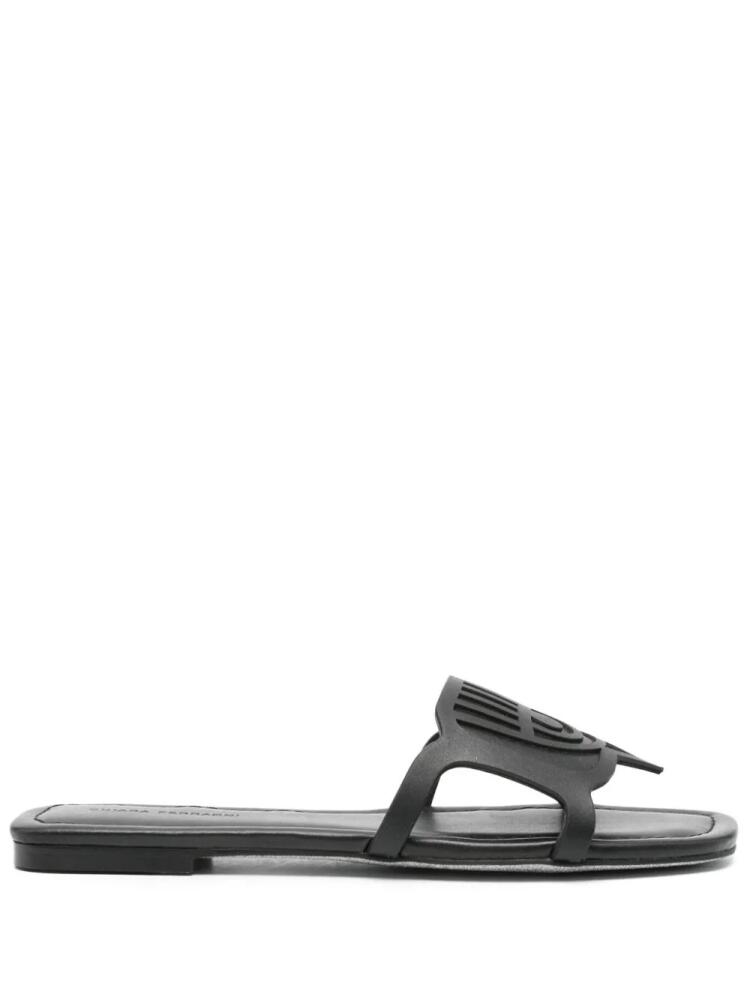 Chiara Ferragni Eyelike motif slides - Black Cover