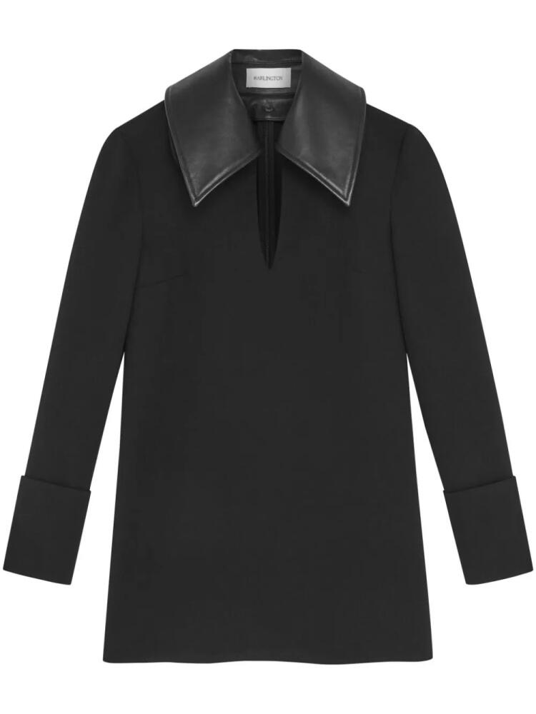 16Arlington Dante contrast-collar minidress - Black Cover