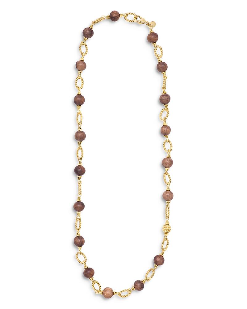 Capucine De Wulf Earth Goddess Link & Teak Bead Station Necklace, 24 Cover