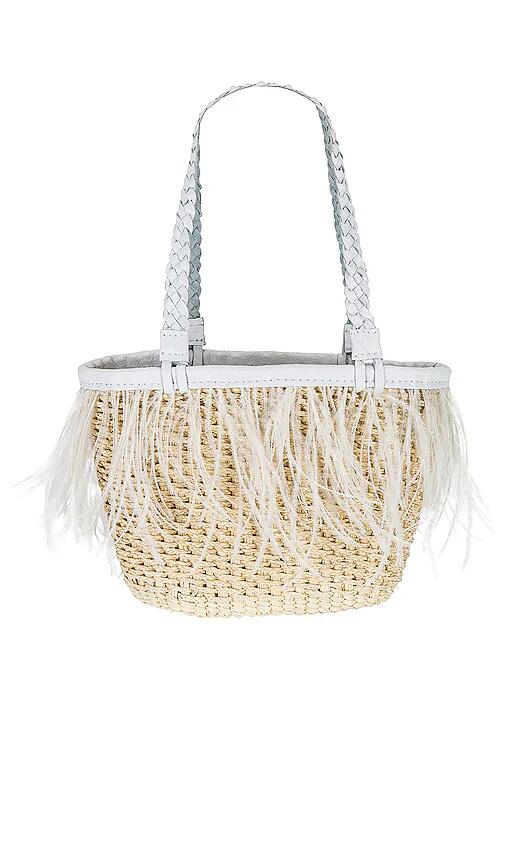 SENSI STUDIO Feathers Mini Basket Bag in Neutral Cover