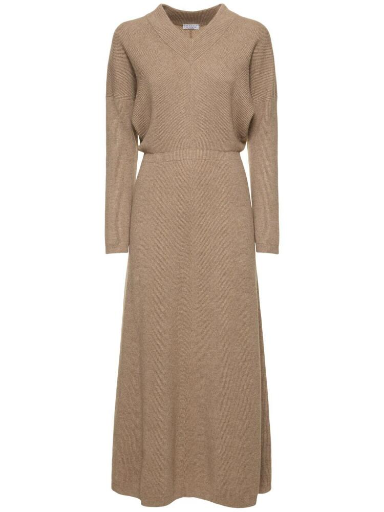 BRUNELLO CUCINELLI Cashmere Knitted Midi Dress Cover