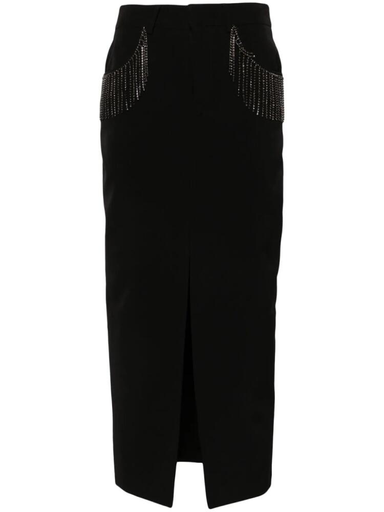 LIU JO rhinestone-fringes midi skirt - Black Cover