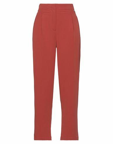 Rebel Queen Woman Pants Rust Polyester, Viscose, Elastane Cover