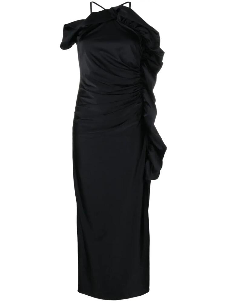 P.A.R.O.S.H. ruffled-detail halterneck maxi dress - Black Cover