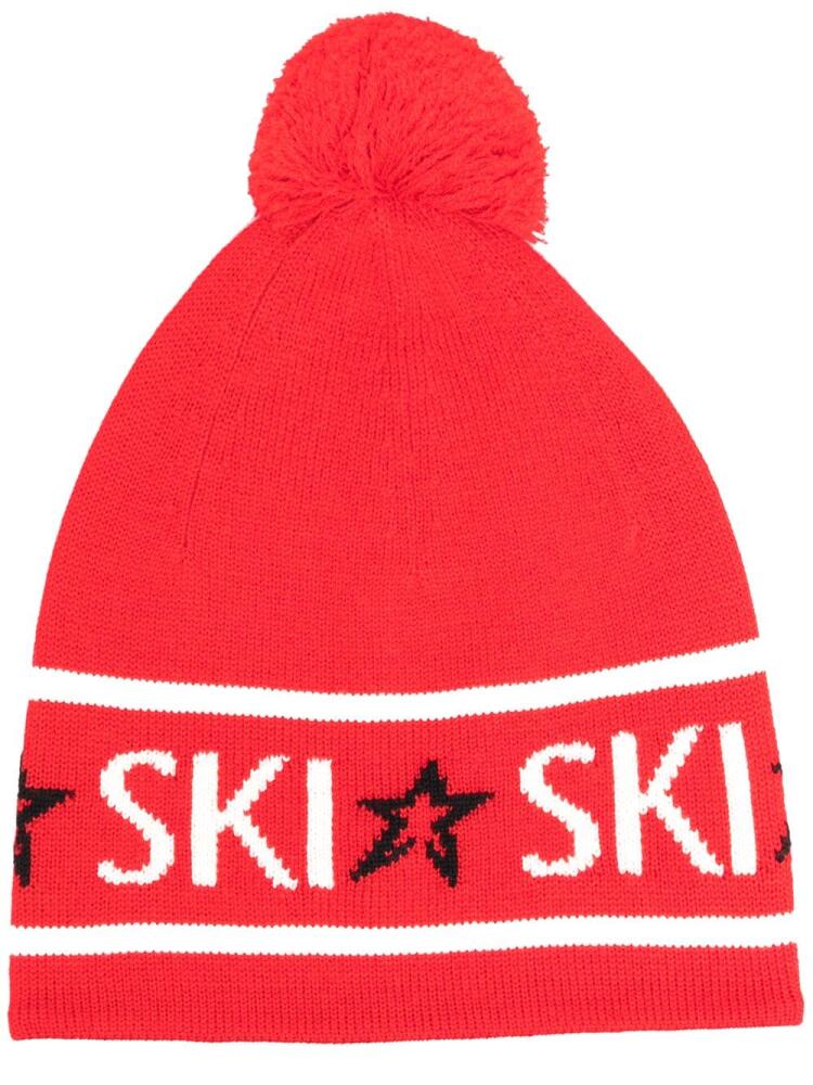 Perfect Moment ski merino wool beanie - Red Cover