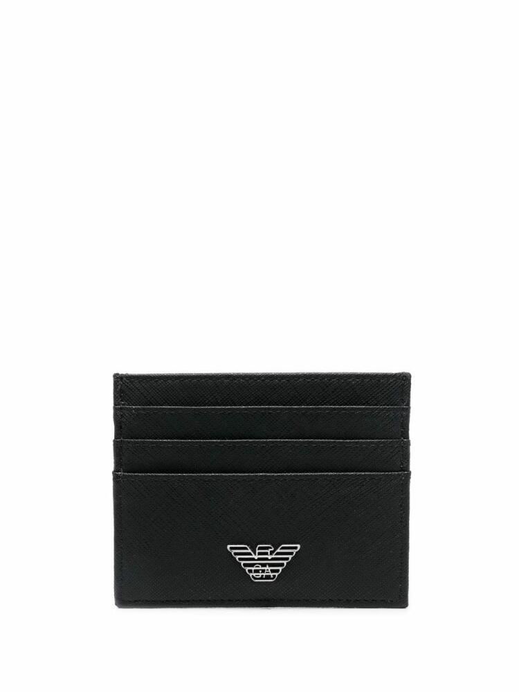 Emporio Armani logo-plaque cardholder - Black Cover