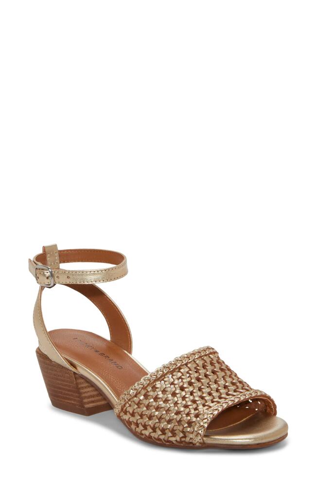 Lucky Brand Modessa Ankle Strap Sandal in Gold Platino Cover