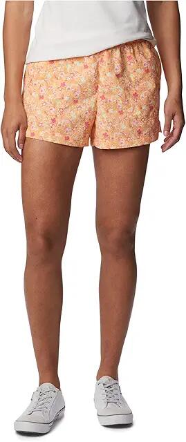 Columbia Sandy River II 3 Printed Shorts (Peach/Mini Hibiscus) Women's Shorts Cover