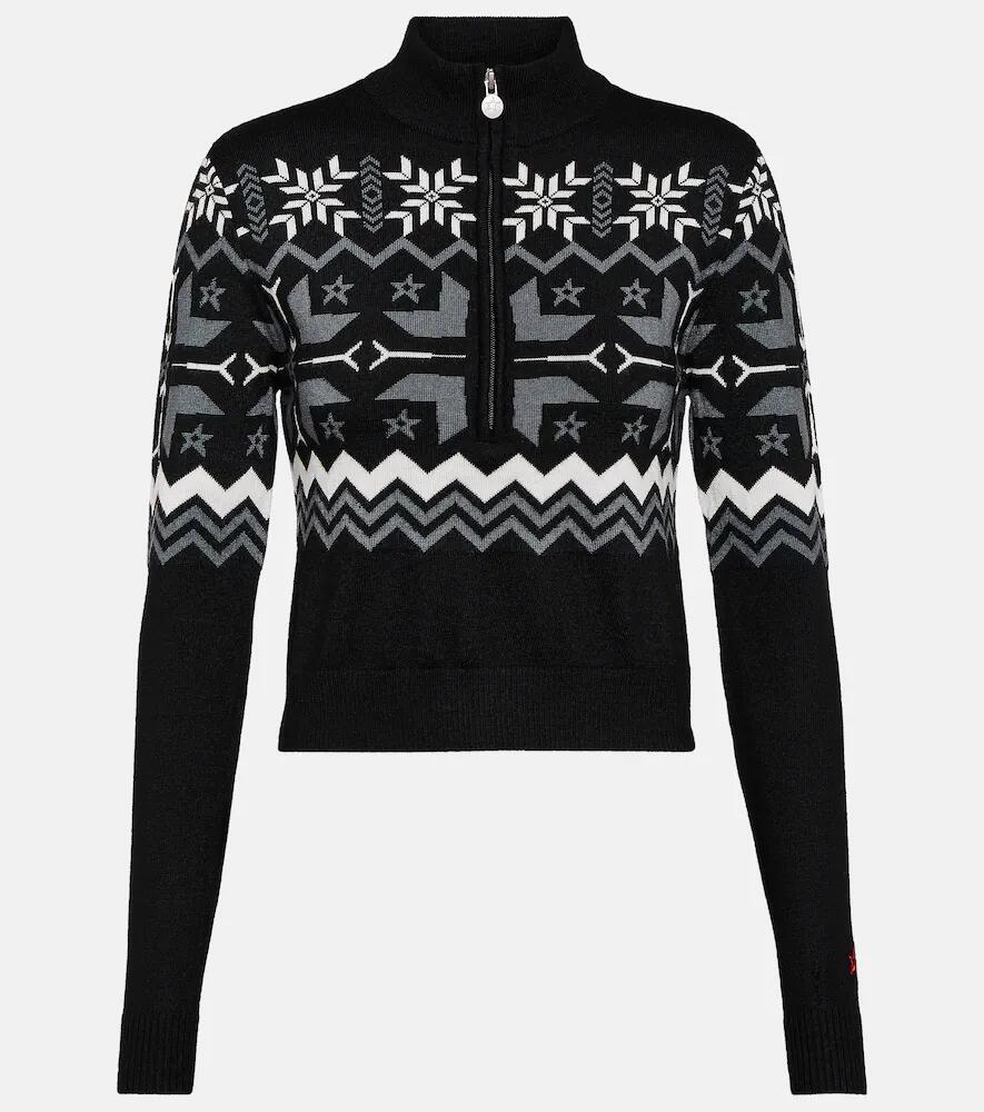 Perfect Moment Nordic intarsia wool half-zip sweater Cover